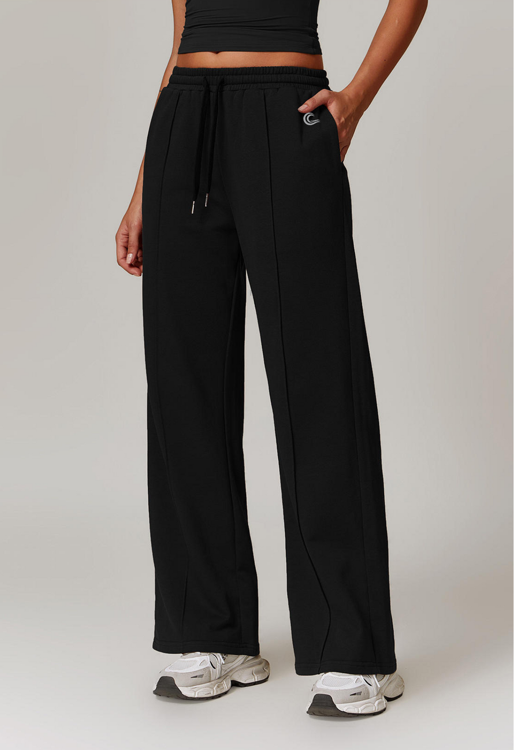 Flow Straight Leg Sweatpants - WAVE Black