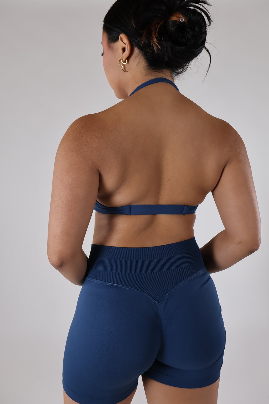 SculptLift Twist Halter Bra - Cosmic Blue