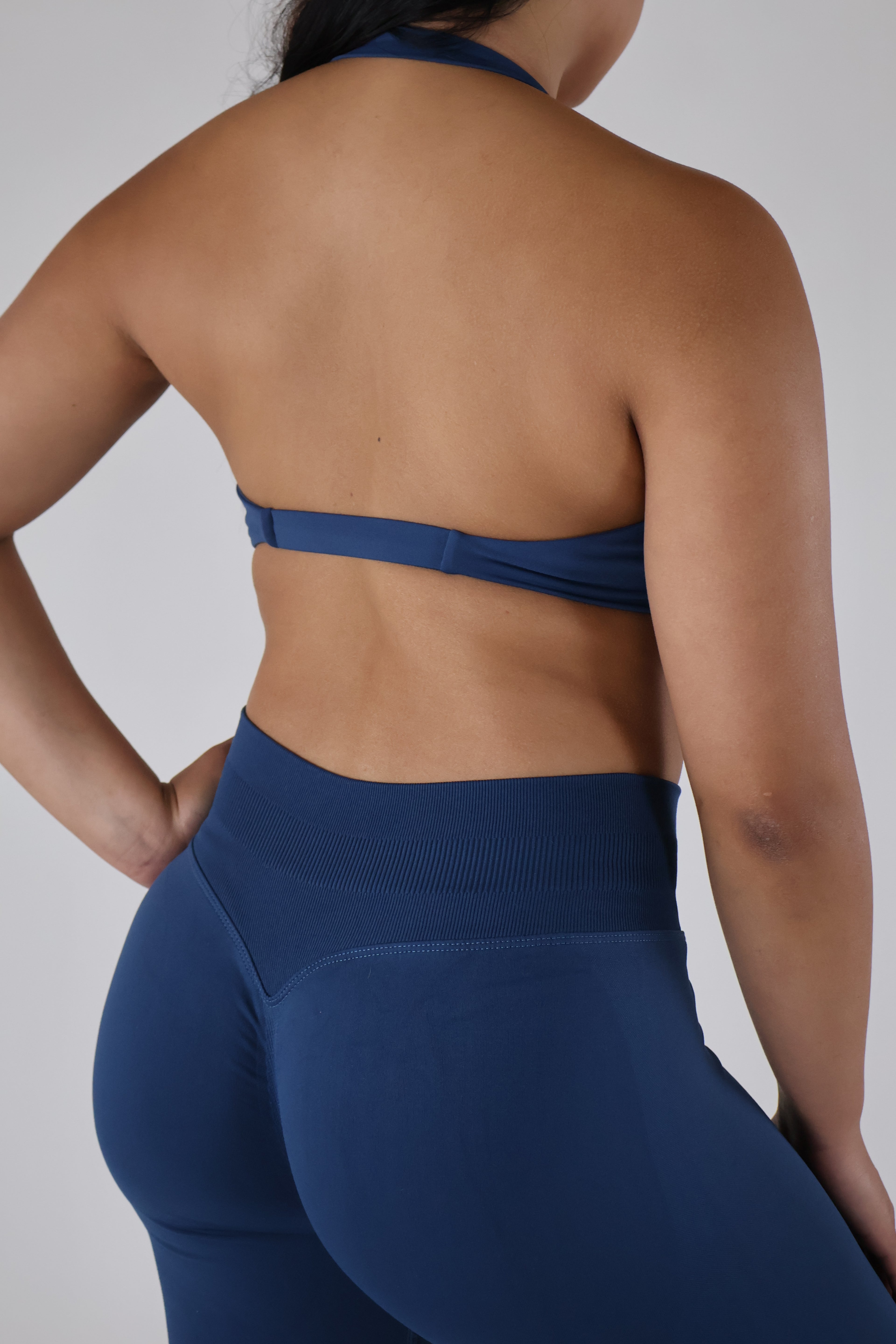 SculptLift Twist Halter Bra - Cosmic Blue