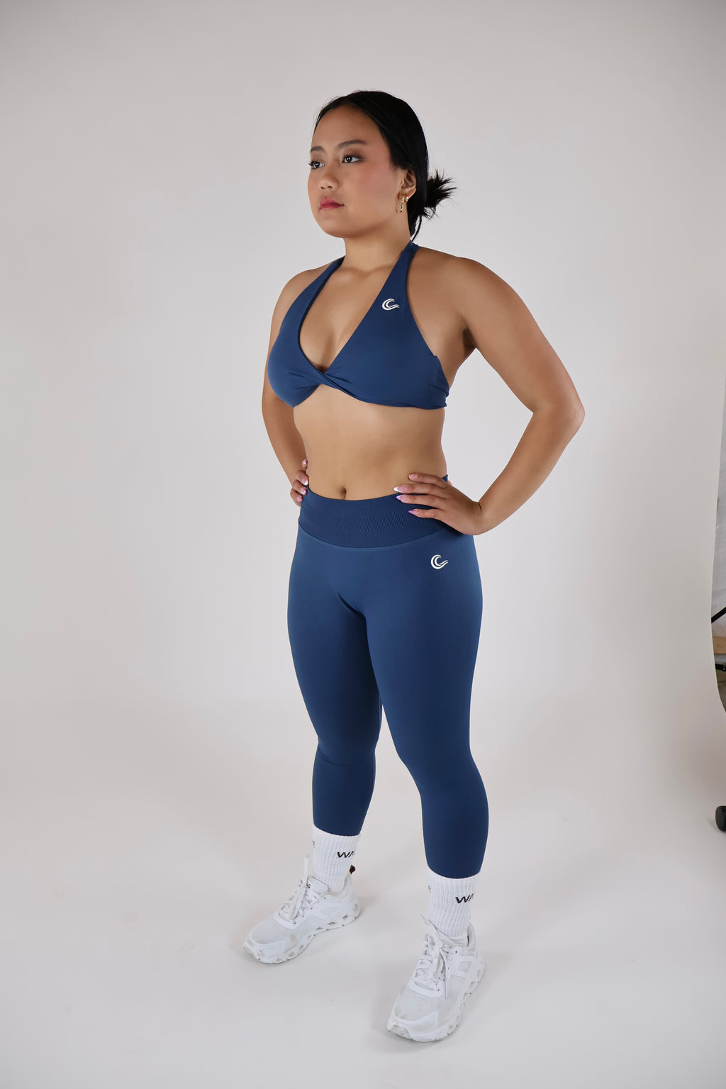 SculptLift Twist Halter Bra - Cosmic Blue