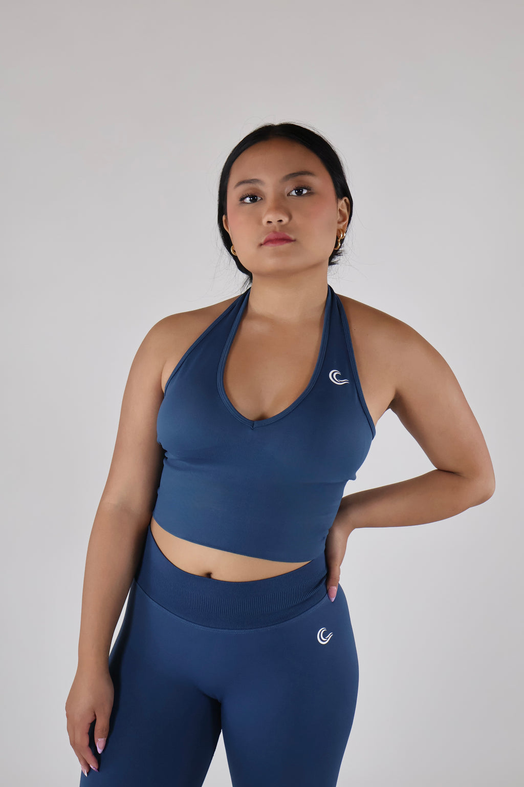 SculptLift Halter Tank - Cosmic Blue