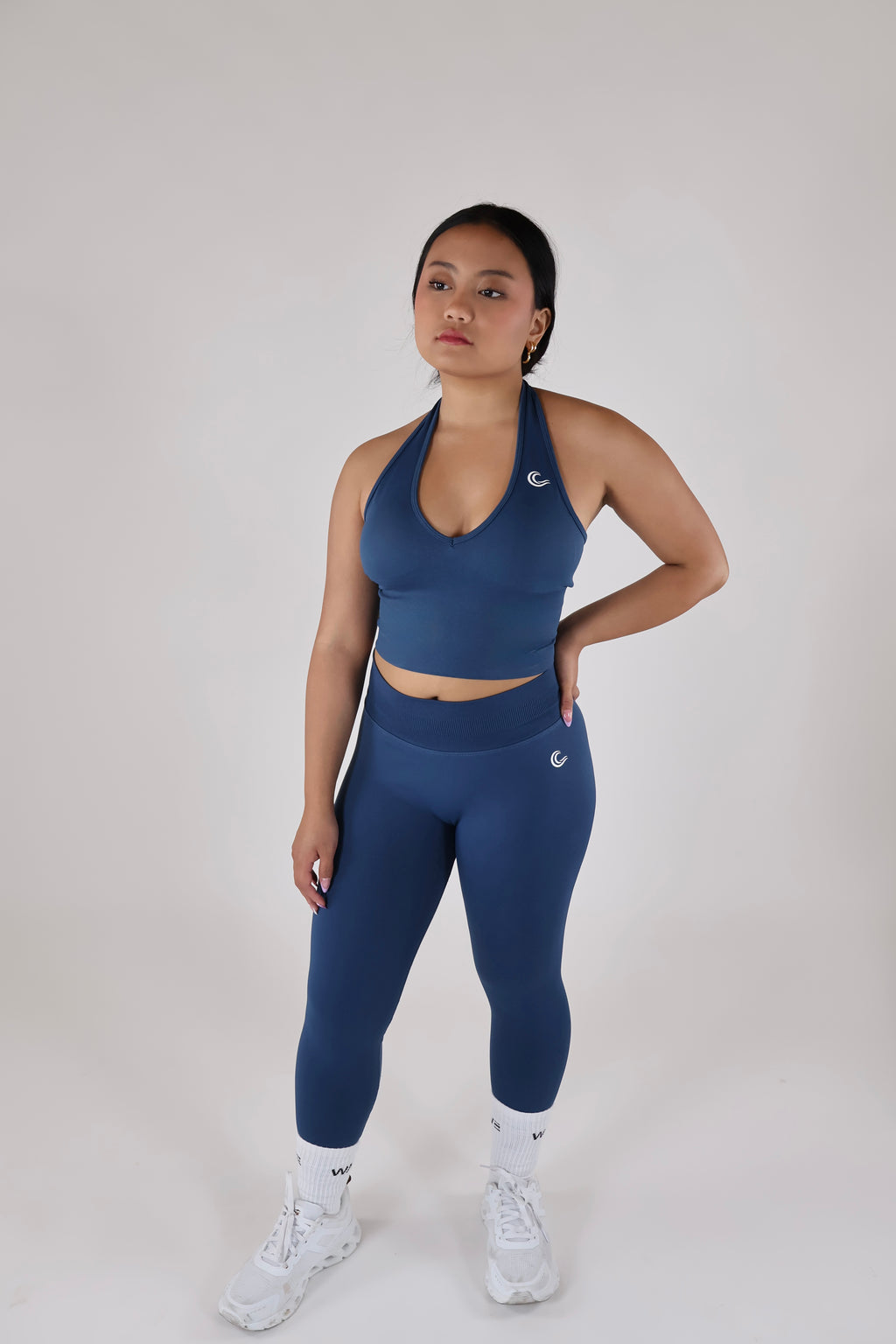SculptLift Halter Tank - Cosmic Blue