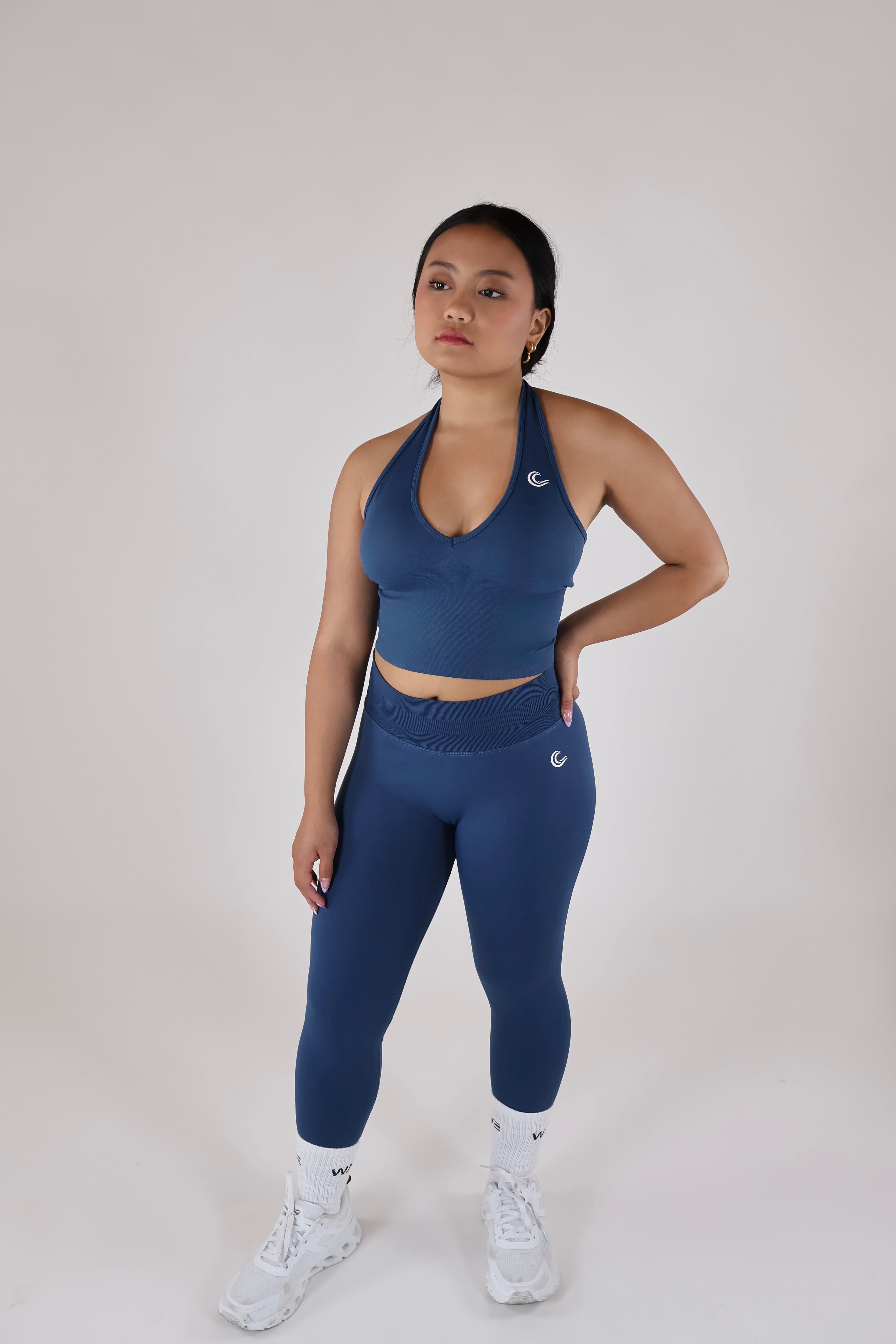 SculptLift Halter Tank - Cosmic Blue
