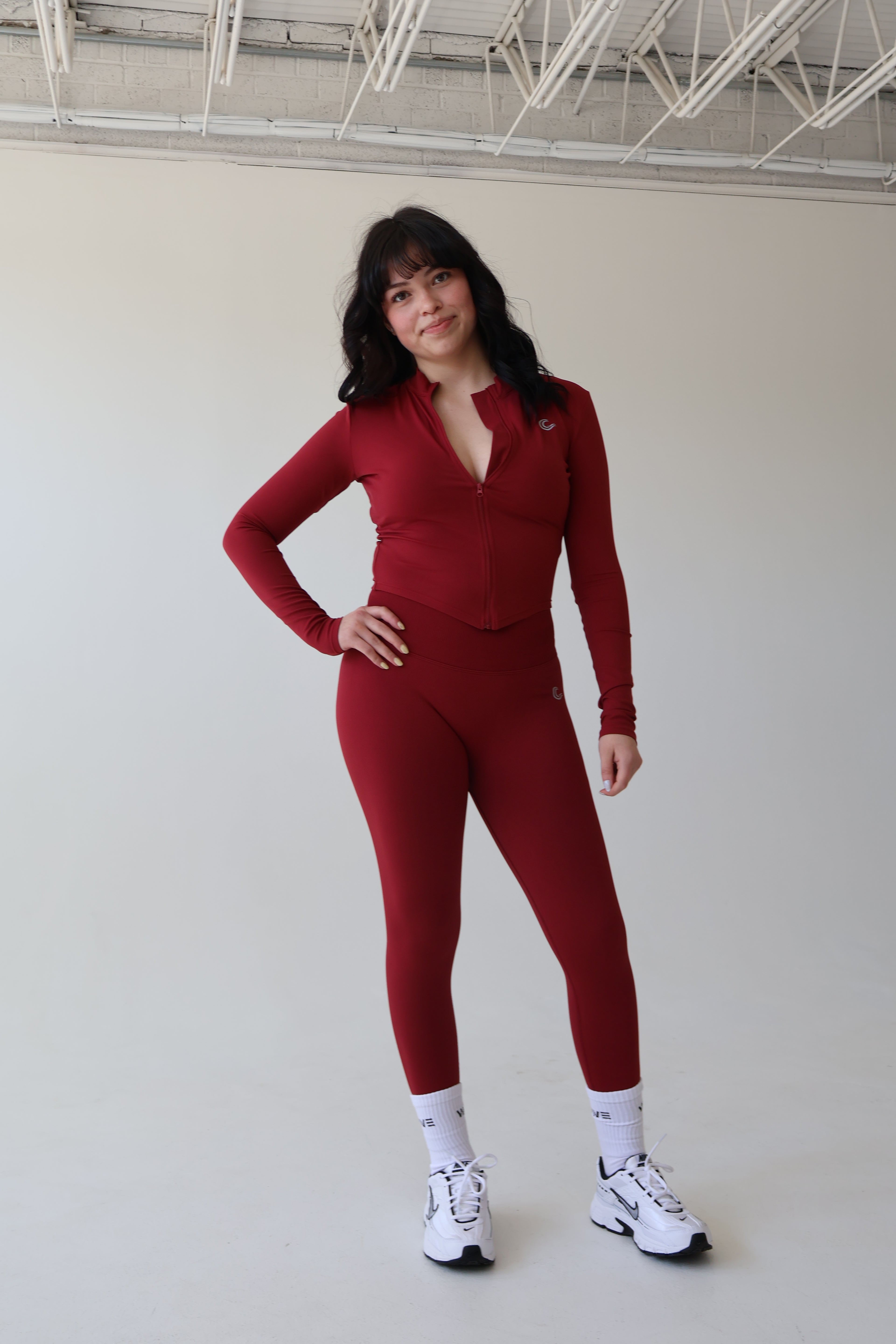 SculptLift Zip Jacket - Wine Red
