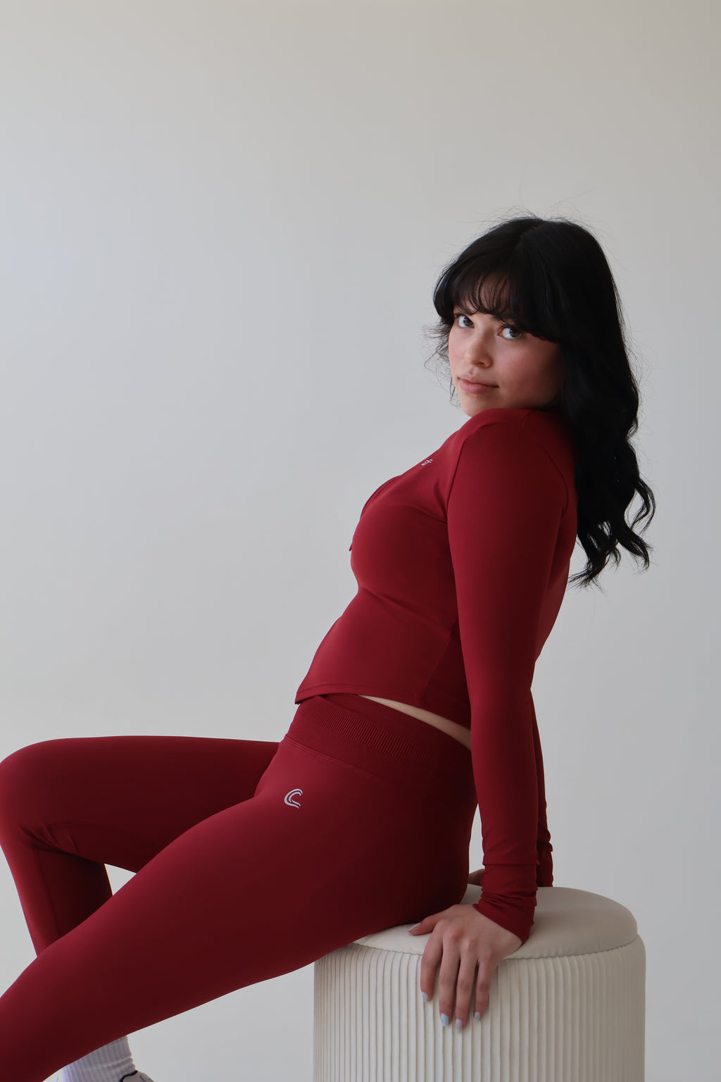 SculptLift Zip Jacket - Wine Red