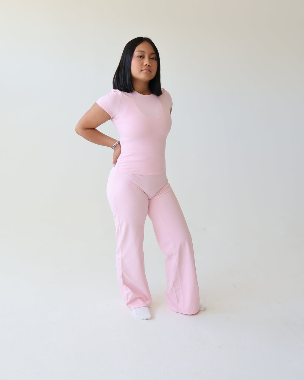 WAVE Motion™ Seamless Compression Tee - Ballet Pink