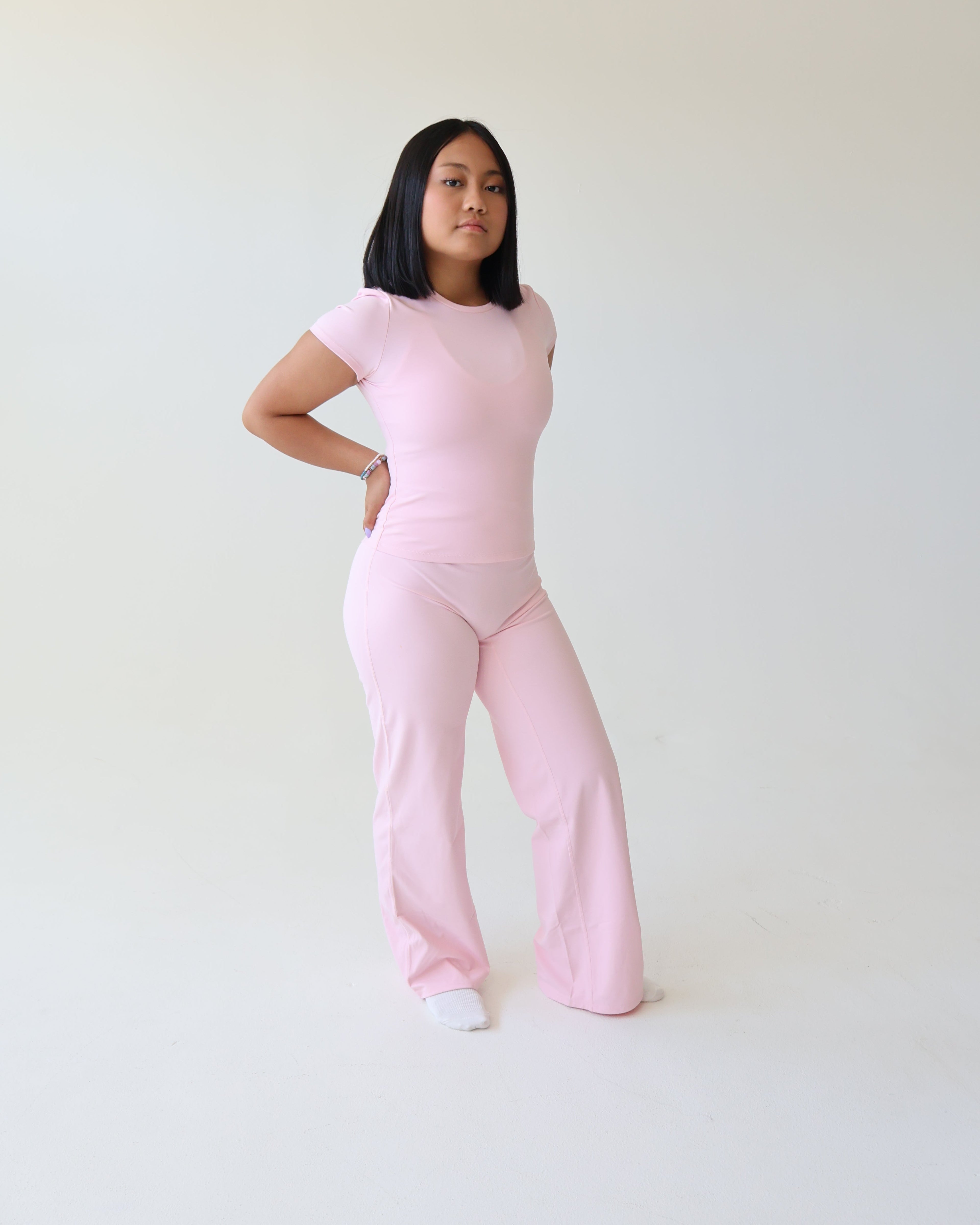 WAVE Motion™ Seamless Compression Tee - Ballet Pink