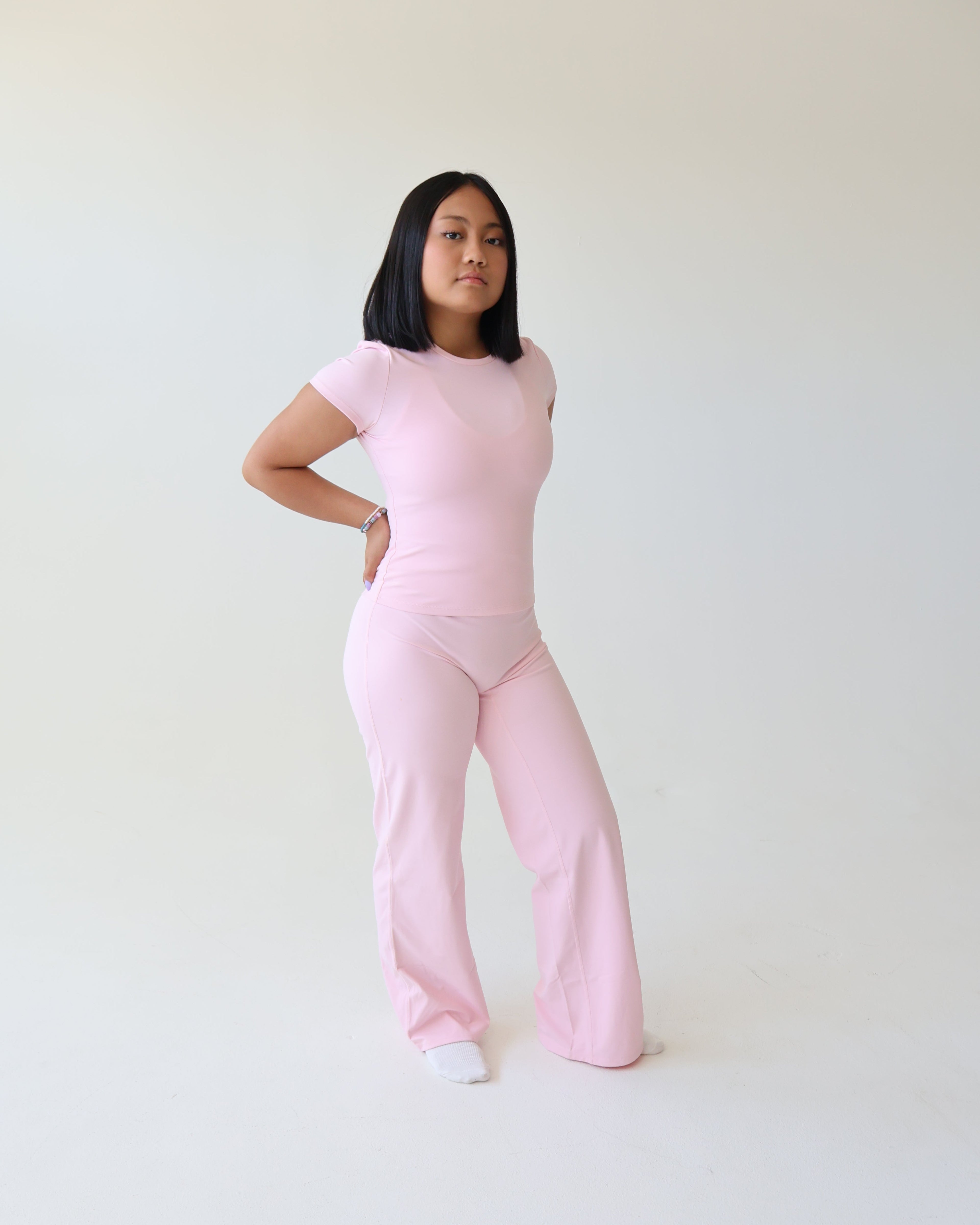 WAVE Motion™ Straight Leg Pants - Ballet Pink