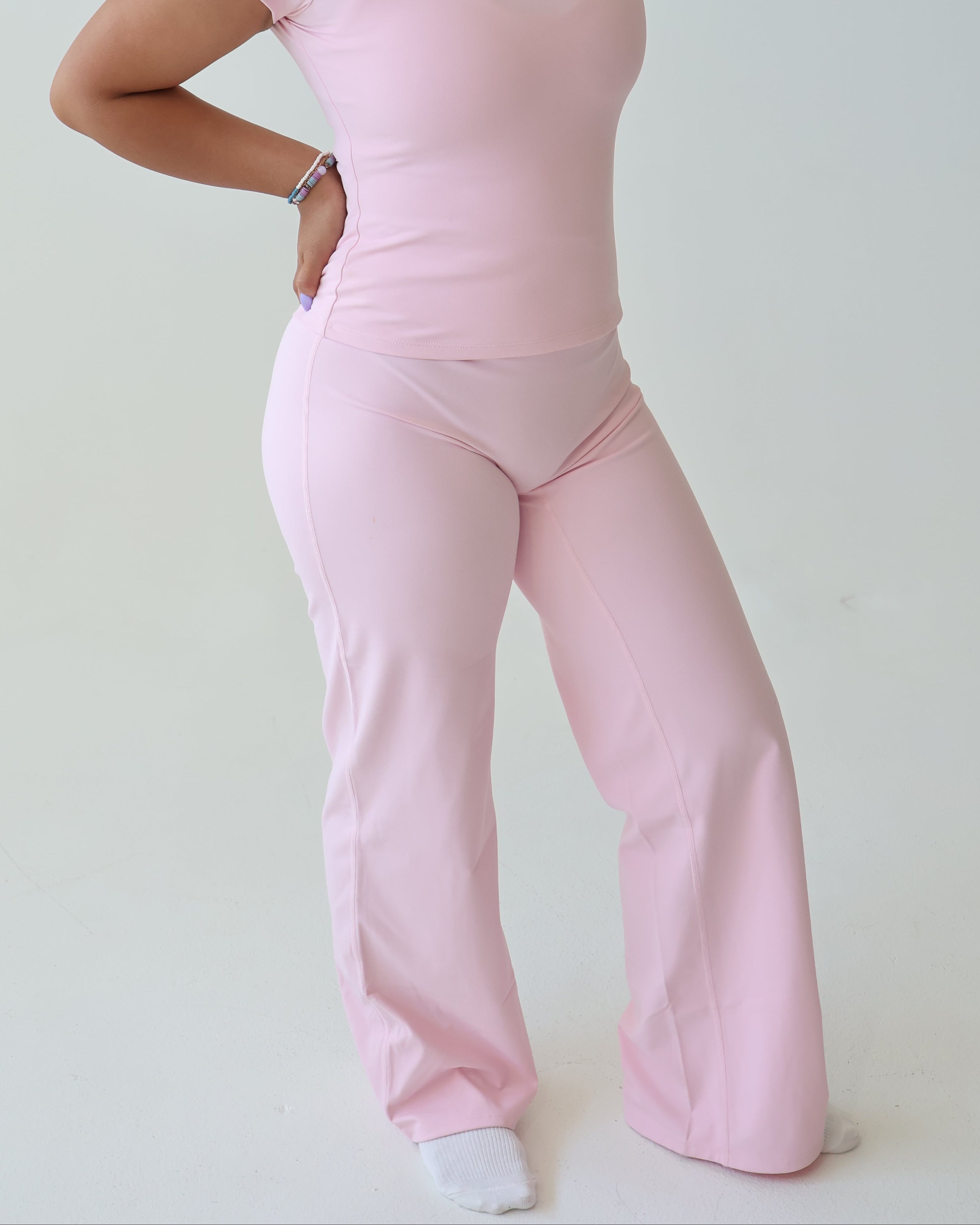 WAVE Motion™ Straight Leg Pants - Ballet Pink