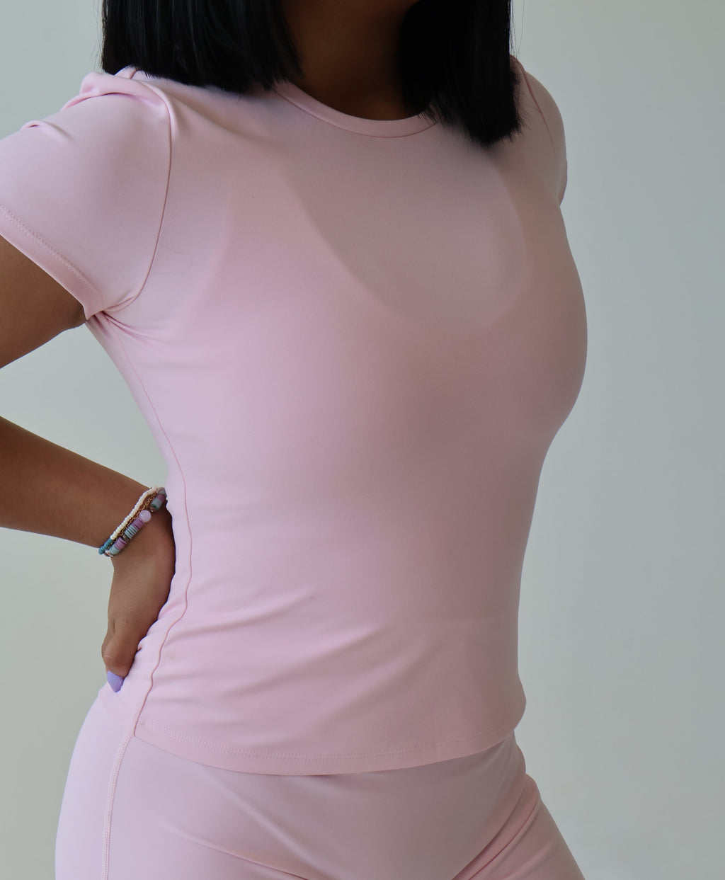 WAVE Motion™ Seamless Compression Tee - Ballet Pink