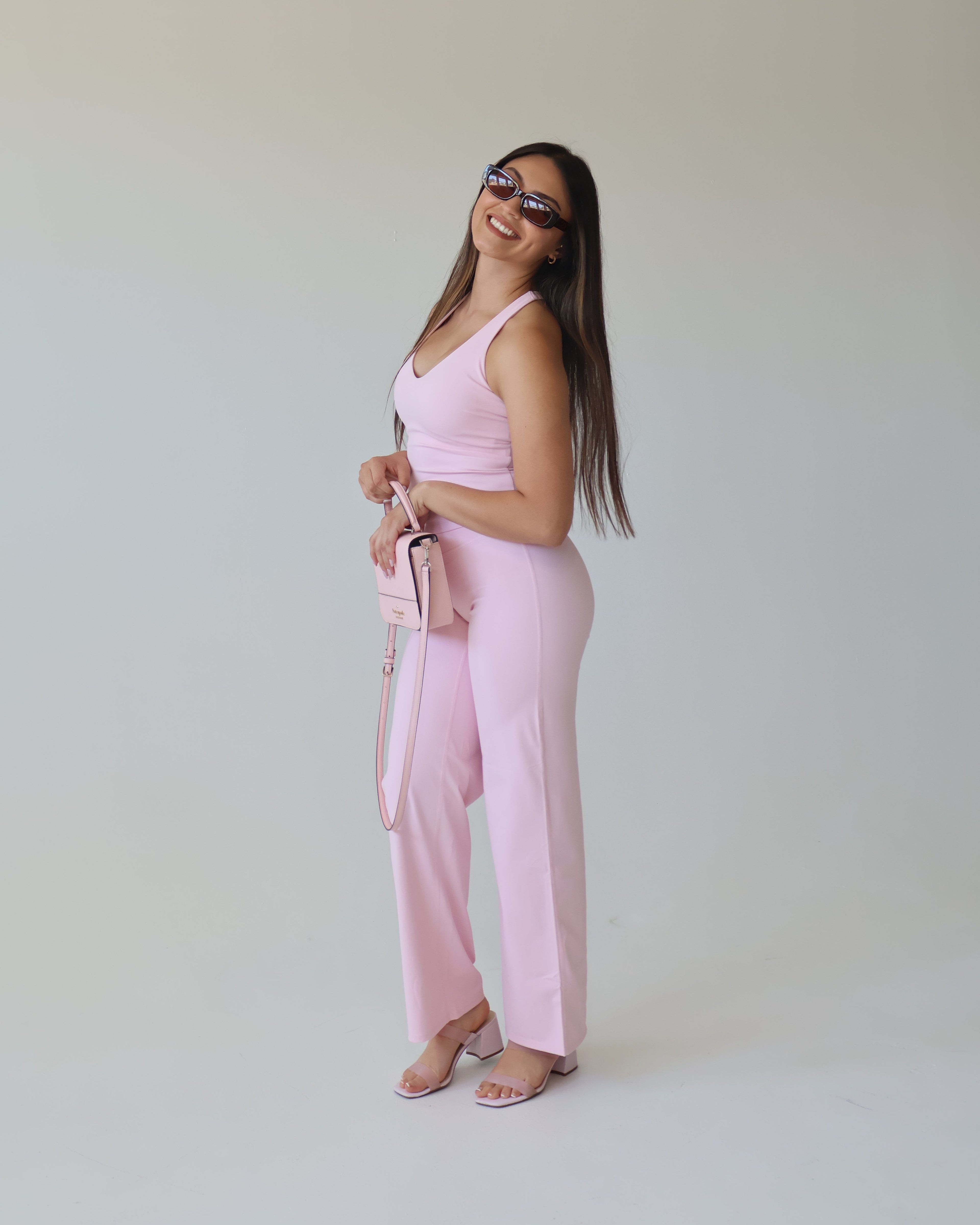 WAVE Motion™ Straight Leg Pants - Ballet Pink