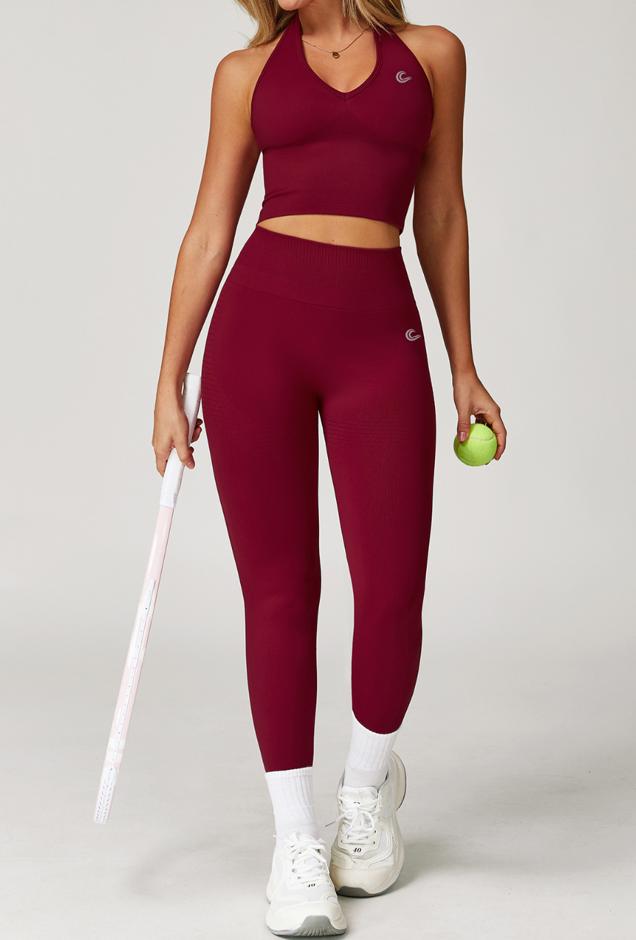 SculptLift Halter Tank - Wine Red Soft