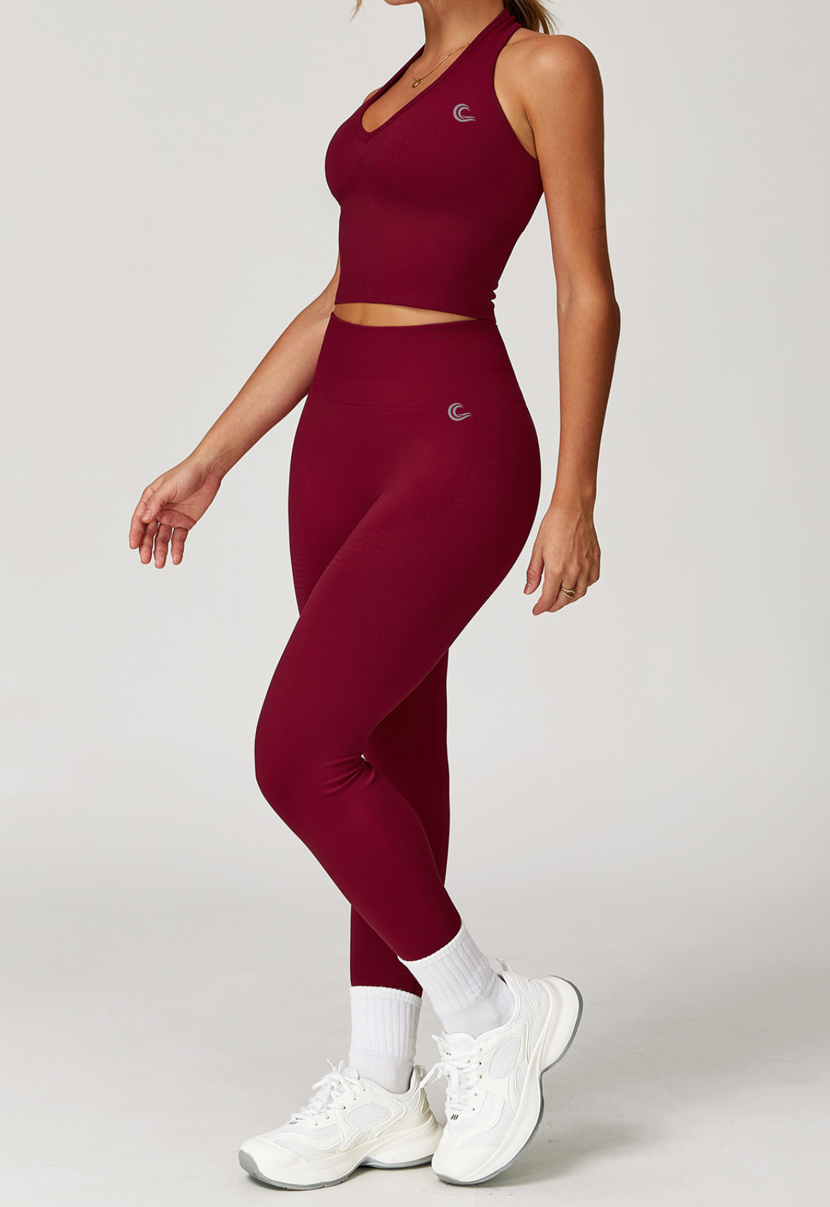 SculptLift Halter Tank - Wine Red Soft